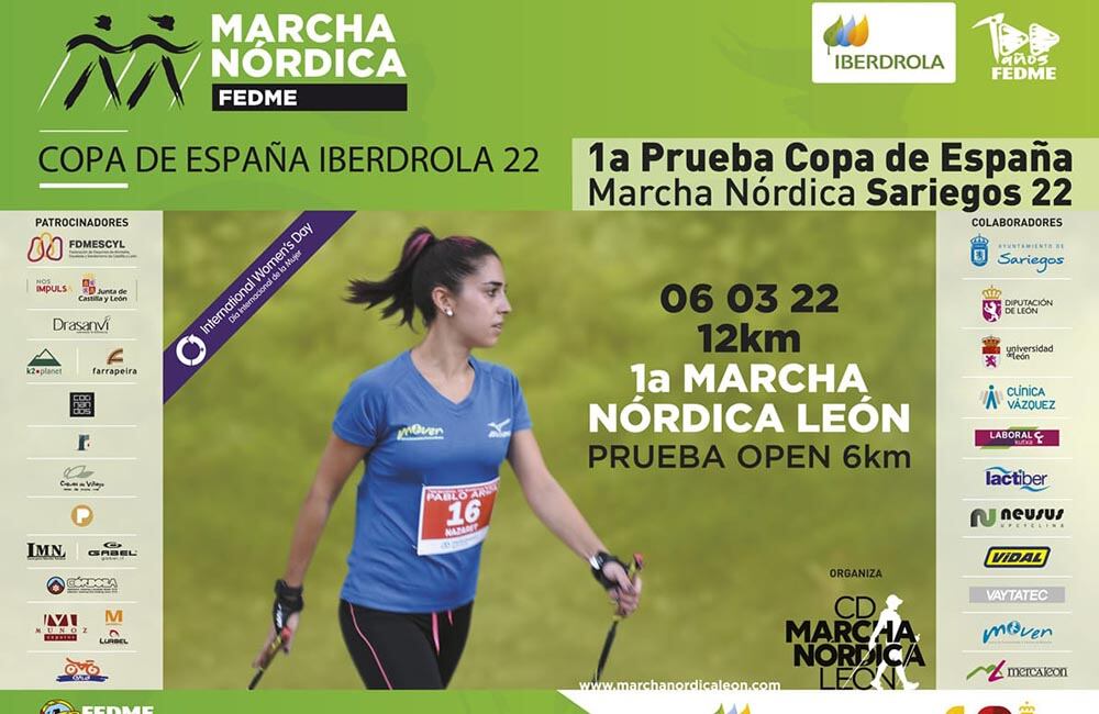 Cartel de la 1ª prueba de la Copa de España de Marcha Nórdica