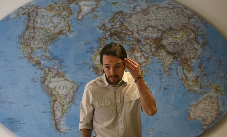 Pablo Iglesias, secretario general de Podemos, tras reunirse con Falciani