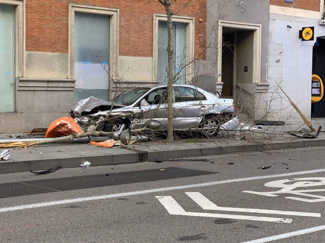 Imágenes del accidente en la calle Serrano