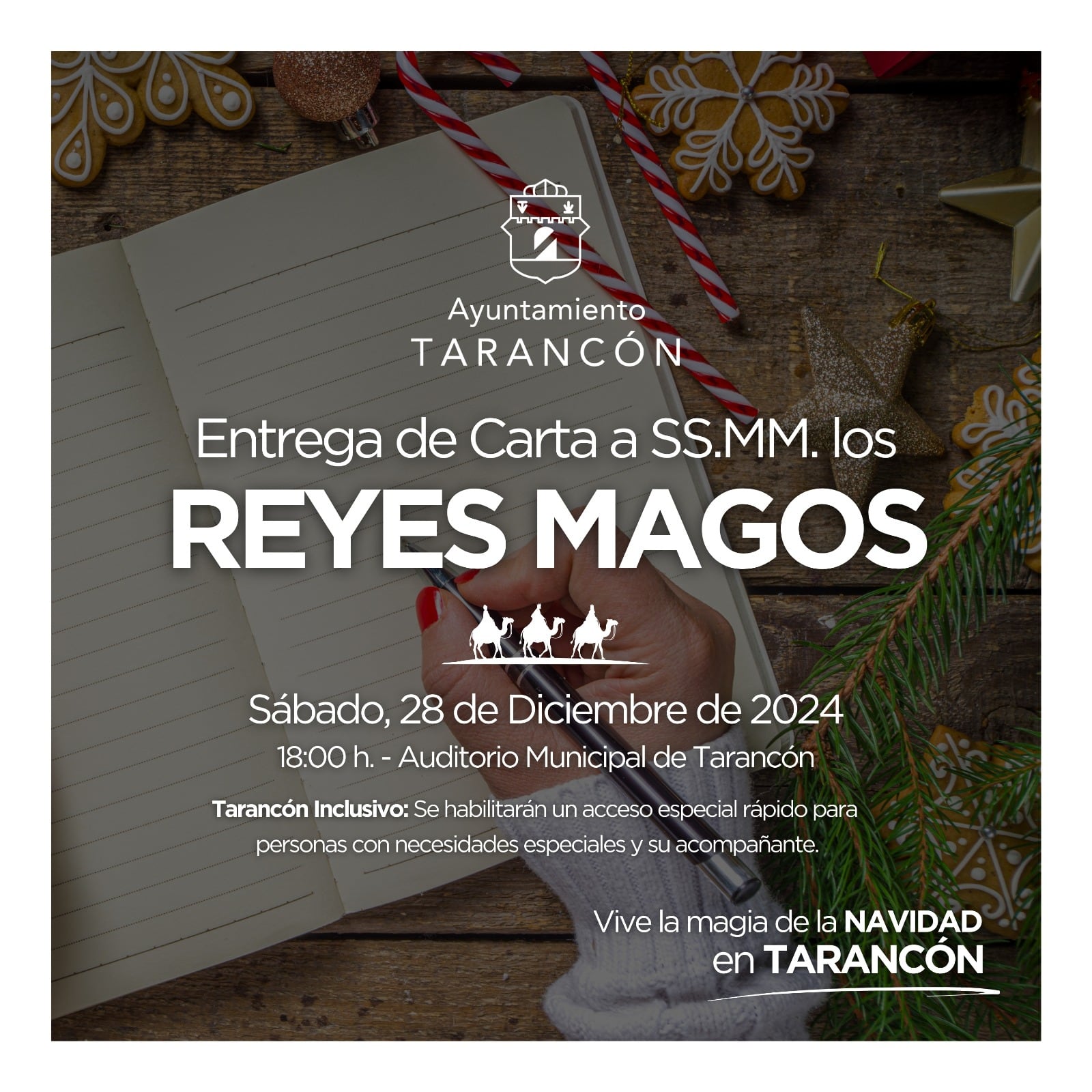 Cartel del acto de Engrega de Carta a SS.MM. los Reyes Magos en Tarancón