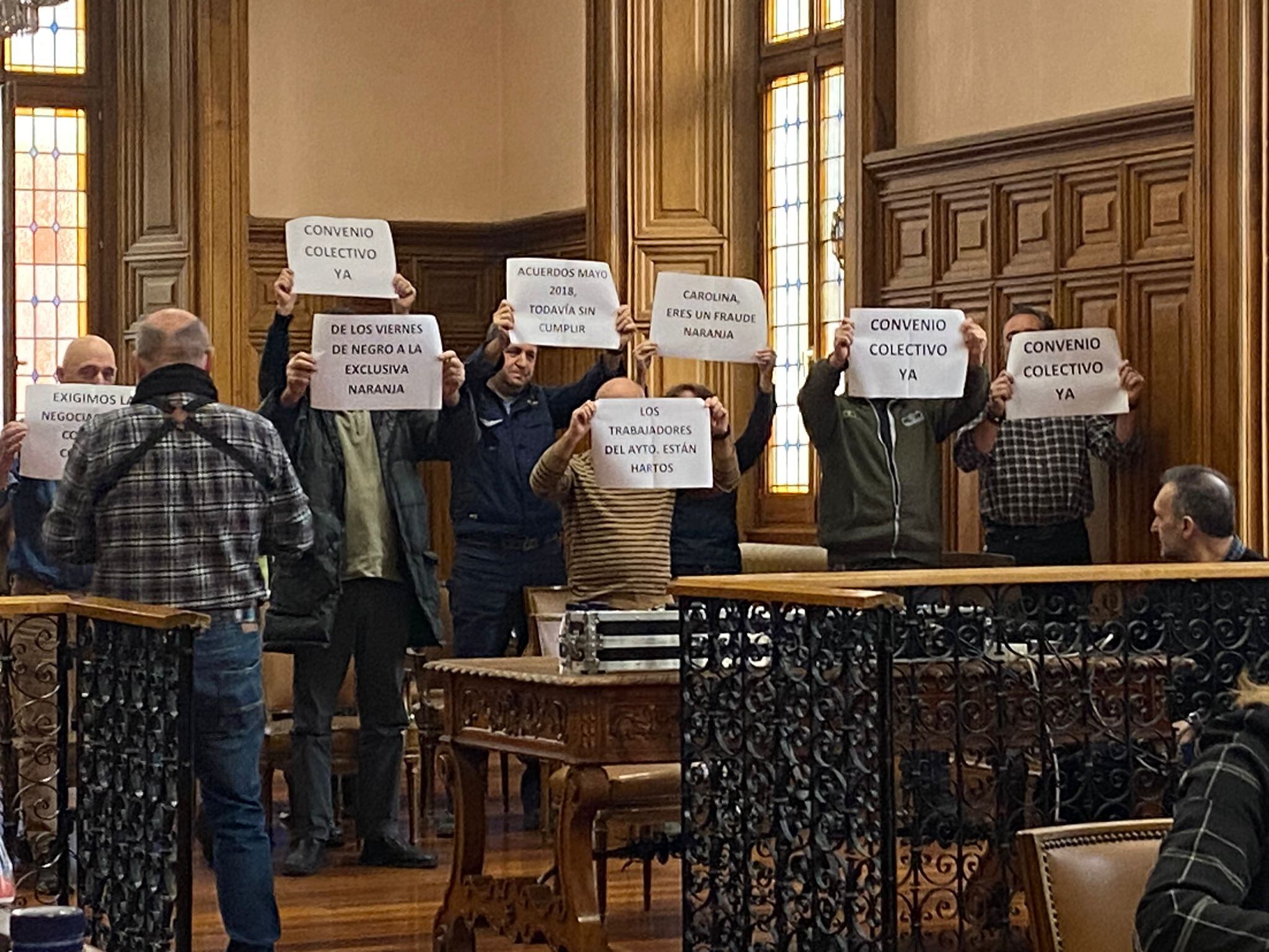 Protesta de los trabajadores municipales