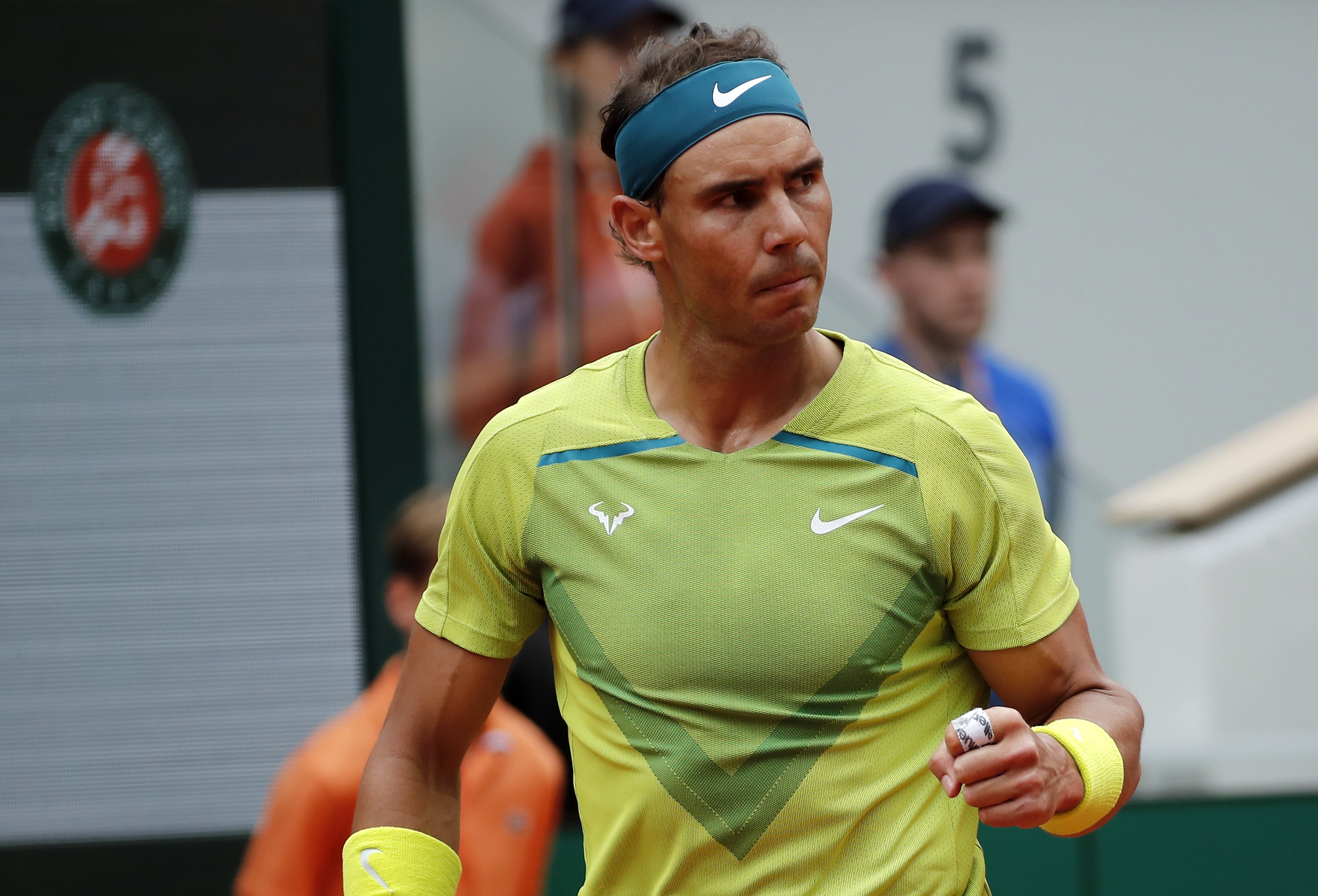 Rafael Nadal durante el primer set de la final ante Casper Ruud.