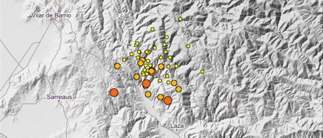 Terremotos en Laza en los últimos días.