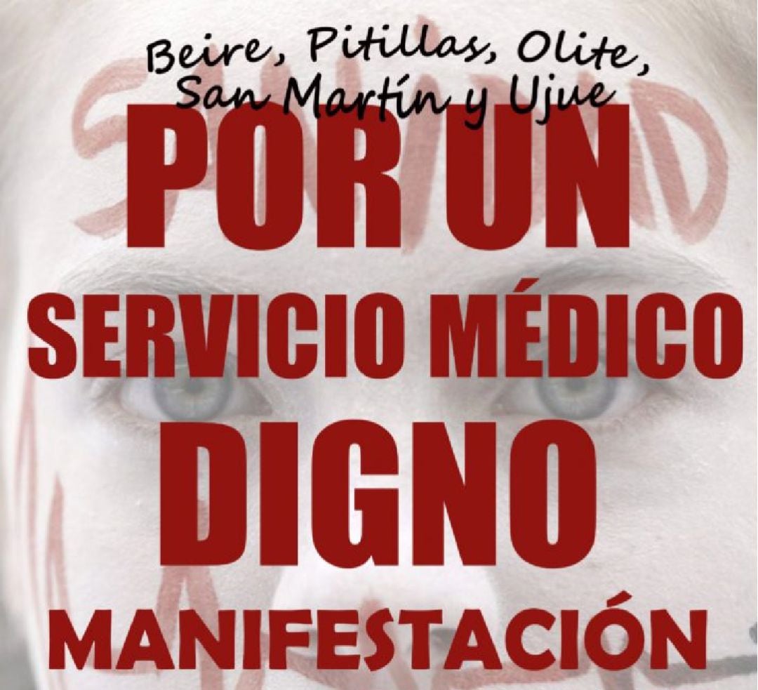 Cartel anunciador de la manifestación de Olite