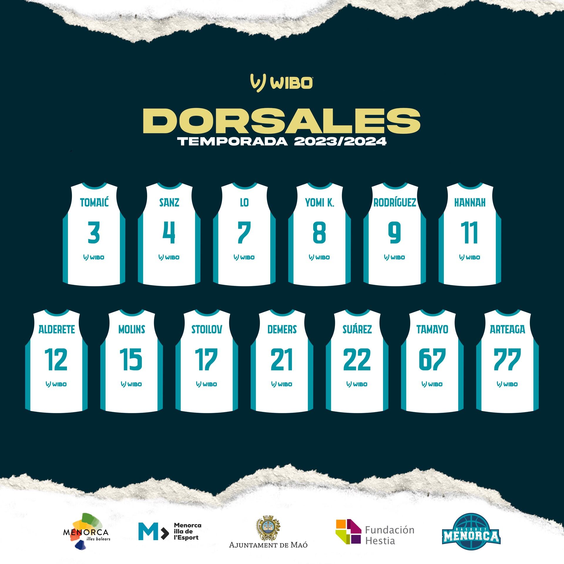 L'Hestia Menorca ja ha definit quin número lluirà cada jugador aquesta temporada.