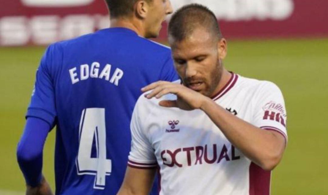 Ortuño durante un partido con el Albacete