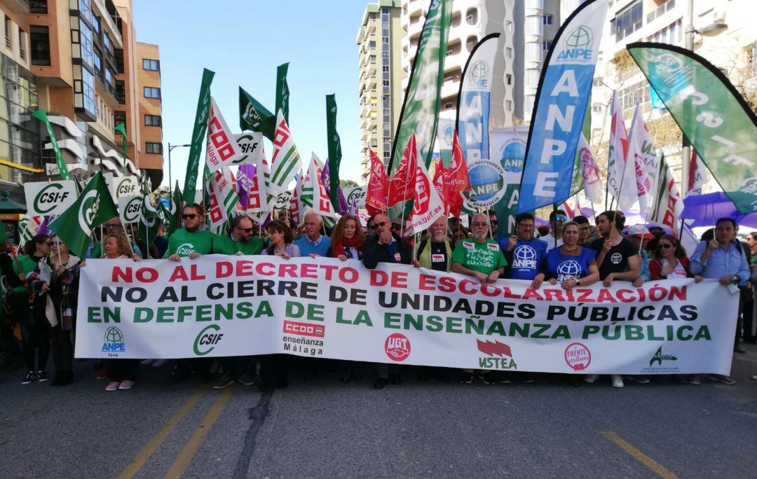 Manifestación enseñanza Málaga