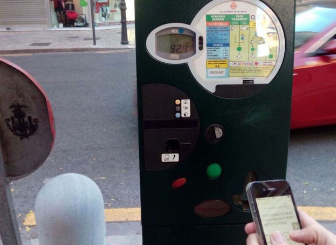 Parquímetro de la ORA en València