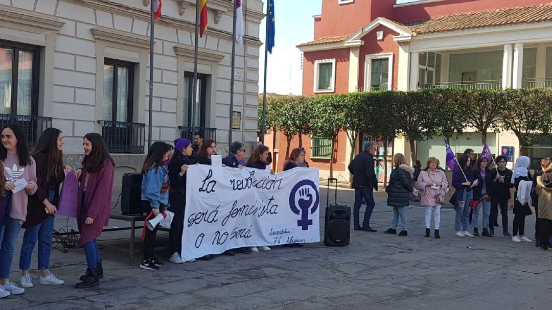 Mujeres en la manifestación del 8M en Alcázar de San Juan