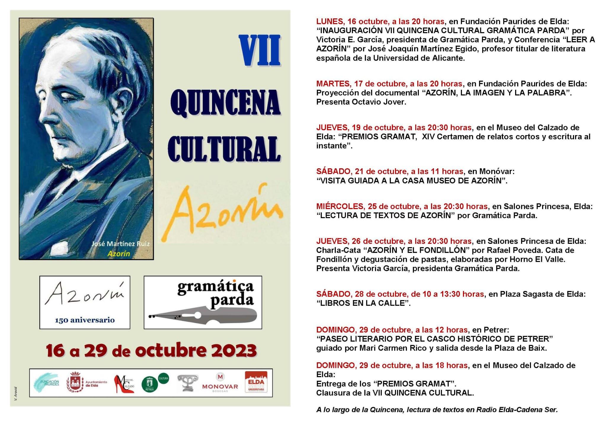 Programa de actividades VII Quincena Cultural