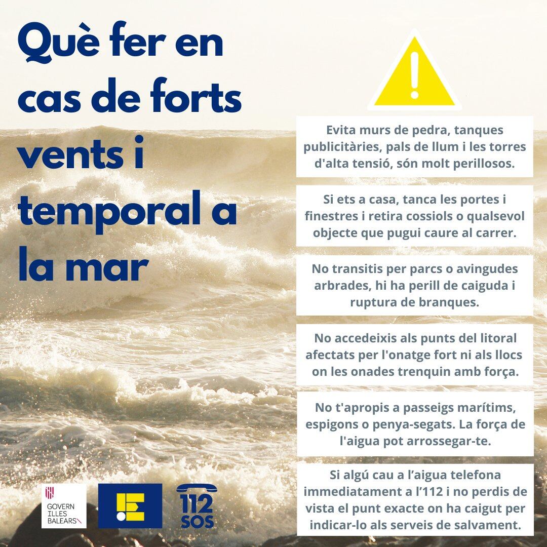 Recomanacions fetes des del Servei d'Emergències