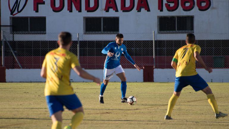Joaqui durante un partido con el Xerez DFC la pasada temporada  