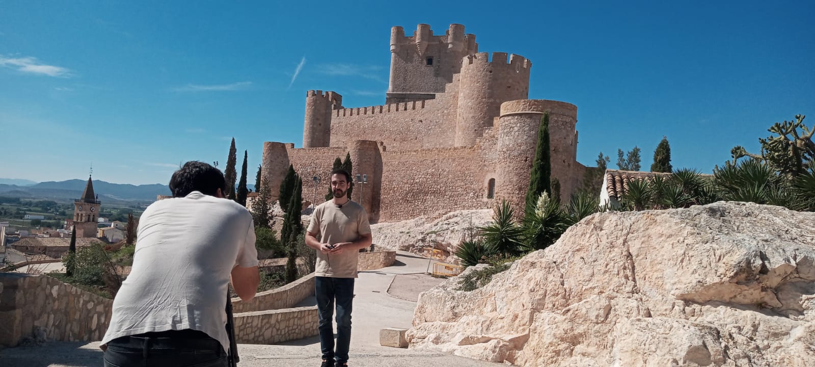 Grabación documental en el Castillo de Villena