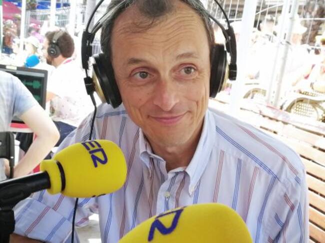Pedro Duque en la plaza de los Luceros durante las Fiestas de Hogueras de Alicante