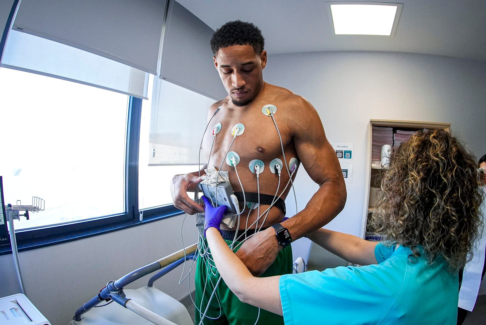 Rubit, durante el reconocimiento médico
