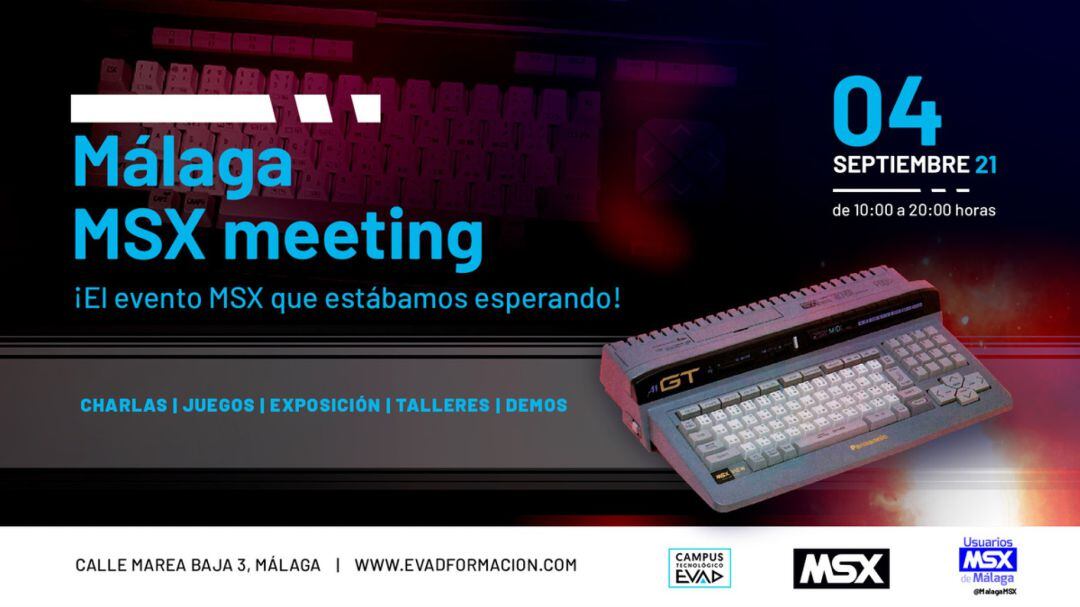 Cartel del evento Málaga MSX Meeting, que se celebrará el próximo 4 de septiembre en Teatinos