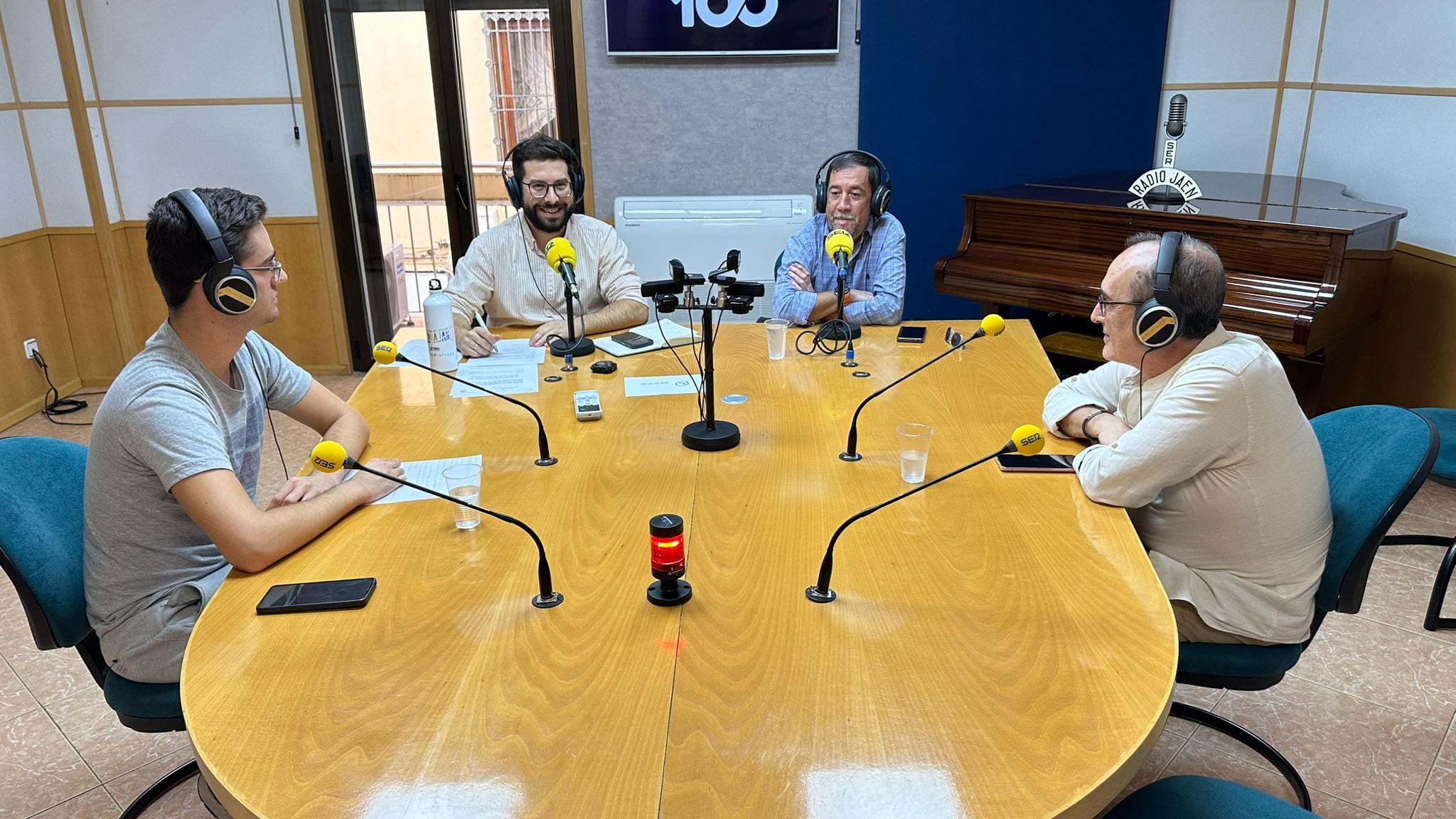 Tertulia del espacio SER Deportivos Jaén con Raúl Martínez, Virgilio Moreno, Fernando Moral y Pedro Turnes.