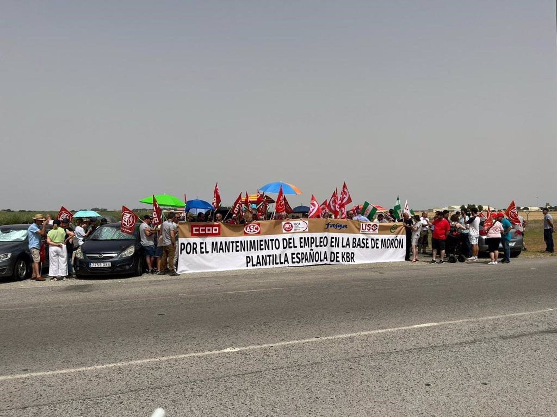 Protesta en la base de Morón/UGT