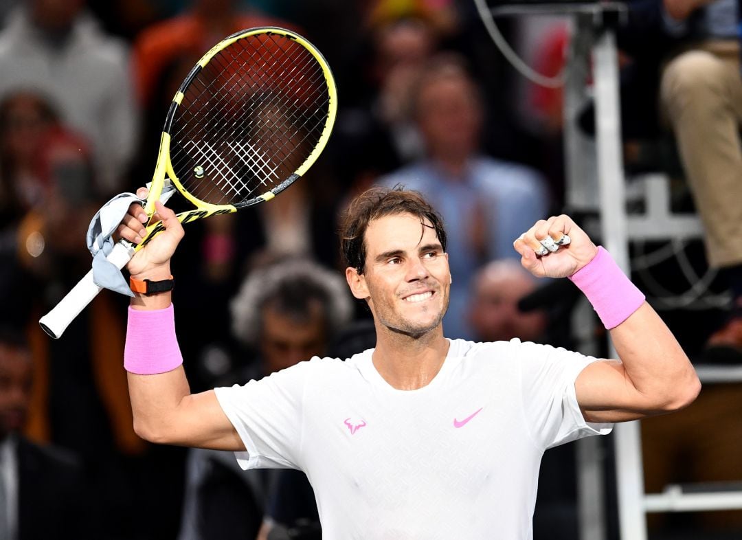 Rafa Nadal, en un partido del Masters 1.000 de París