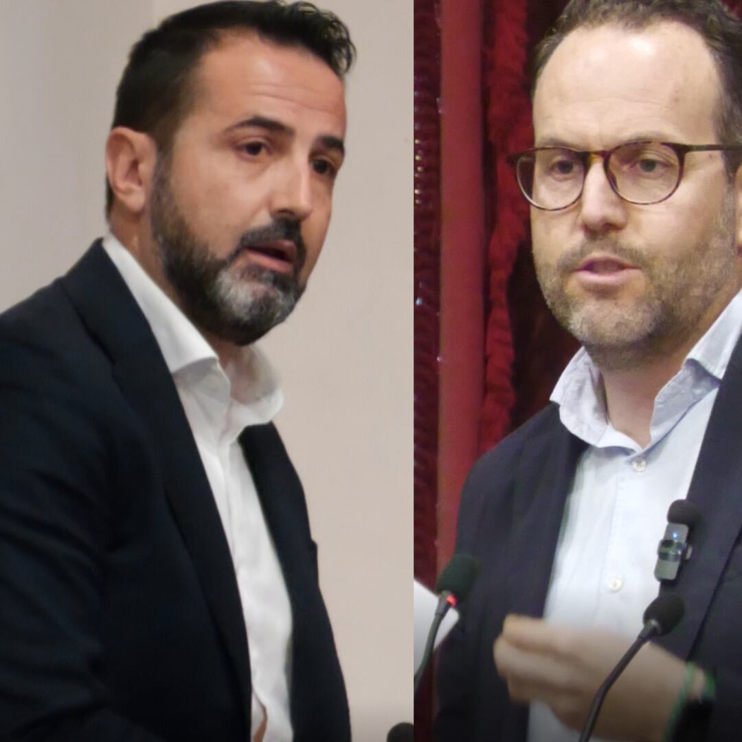 Samuel Ruz y Héctor Díez en el pleno del ayuntamiento