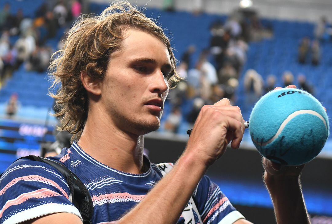 Alexander Zverev, tras su debut en el Open de Australia 2020.