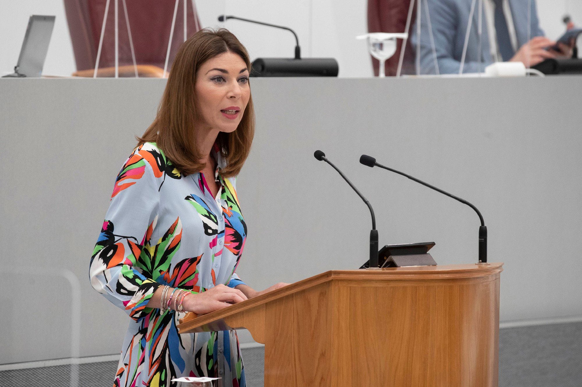 La diputada del PP, Mari Carmen Ruiz Jódar, durante una intervención en la Asamblea Regional