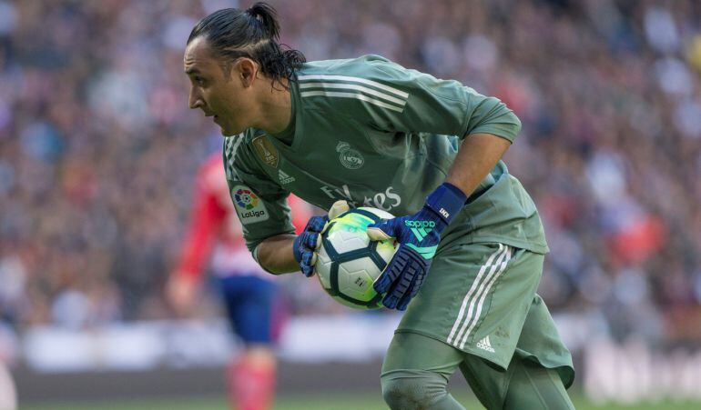 Keylor Navas, en el derbi ante el Atlético.