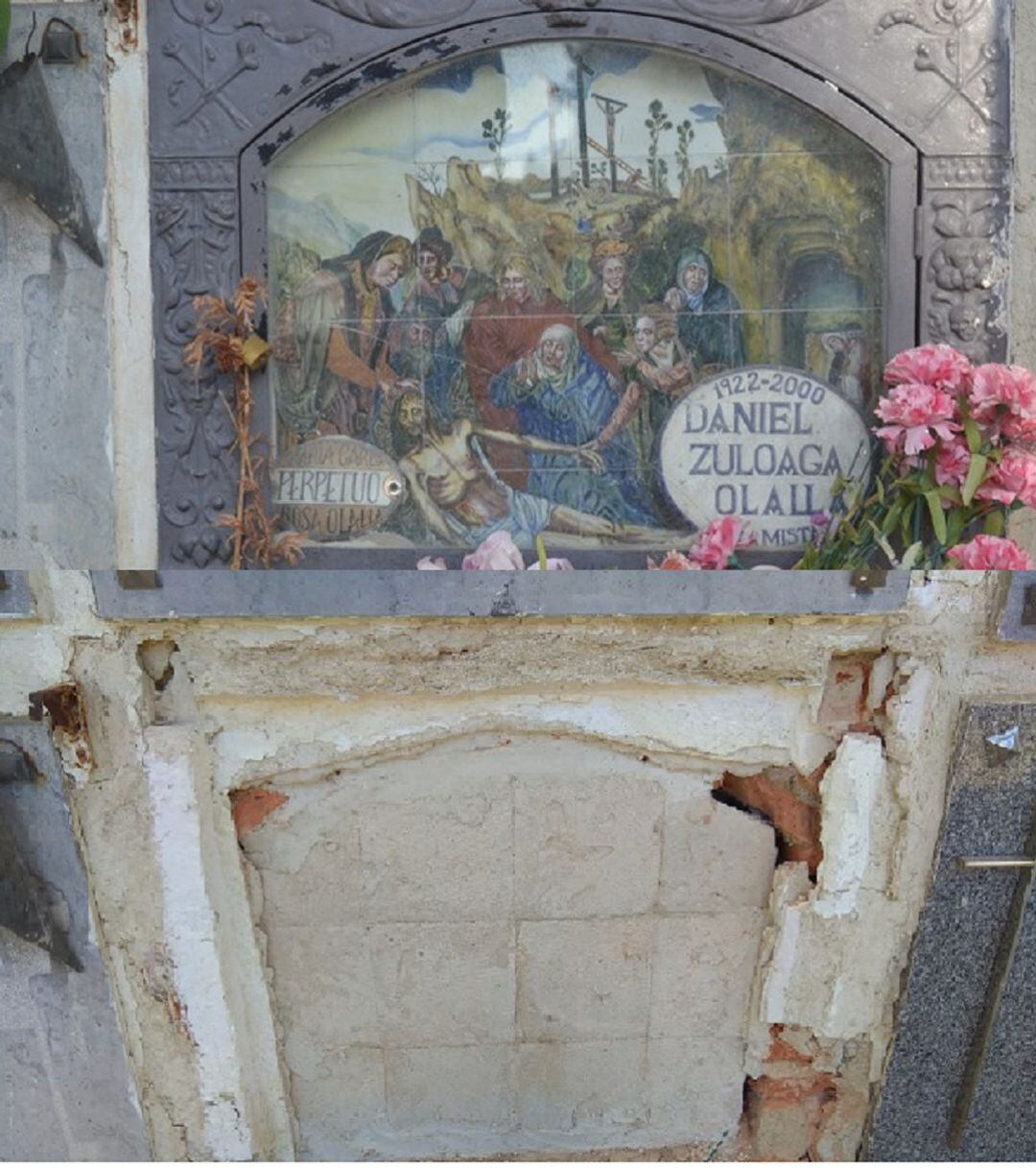 Roban la lápida del pintor y ceramista Daniel Zuloaga