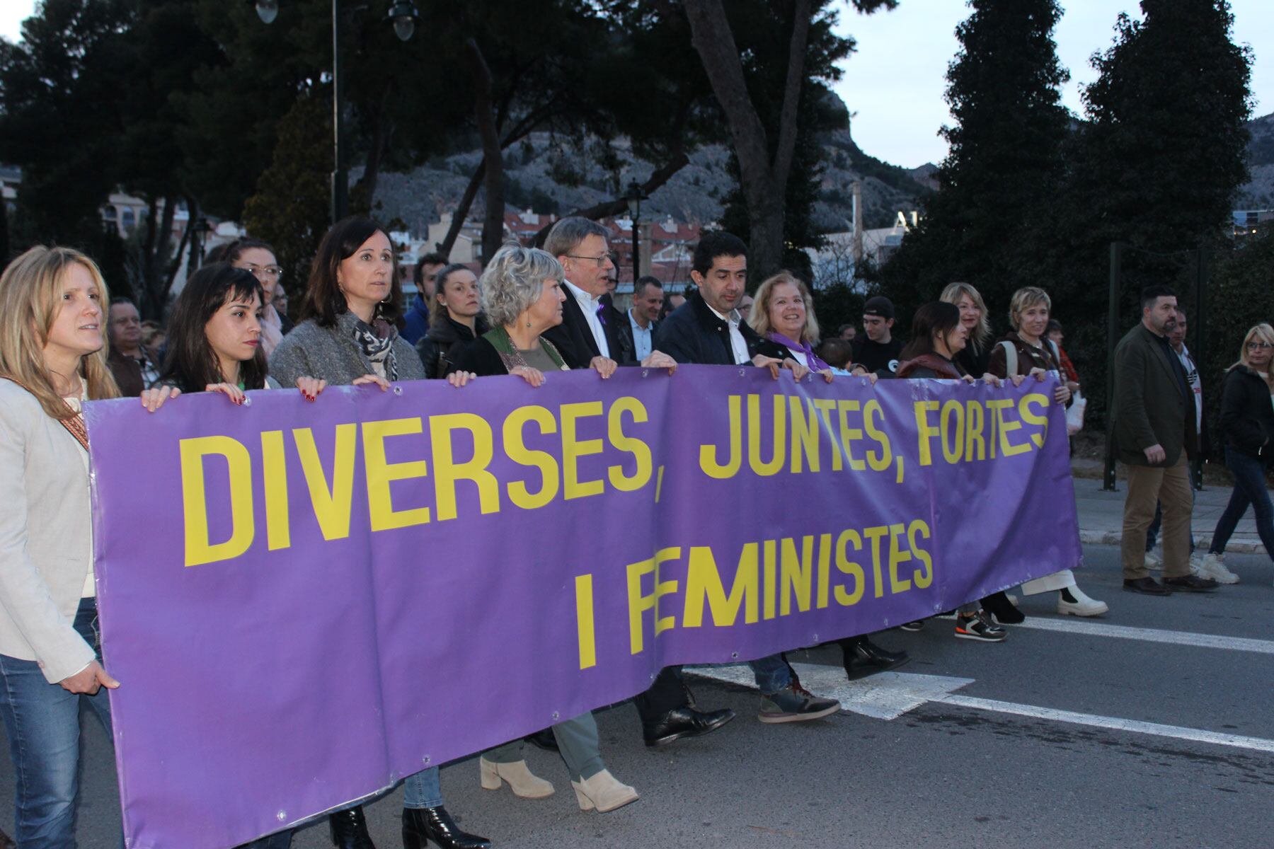 Imagen de archivo de la manifestación del 8M en Alcoy en 2023