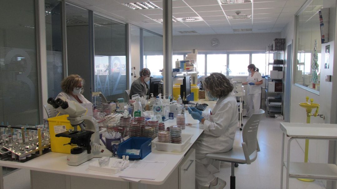 Zona de microbiología del hospital comacal Francesc de Borja 