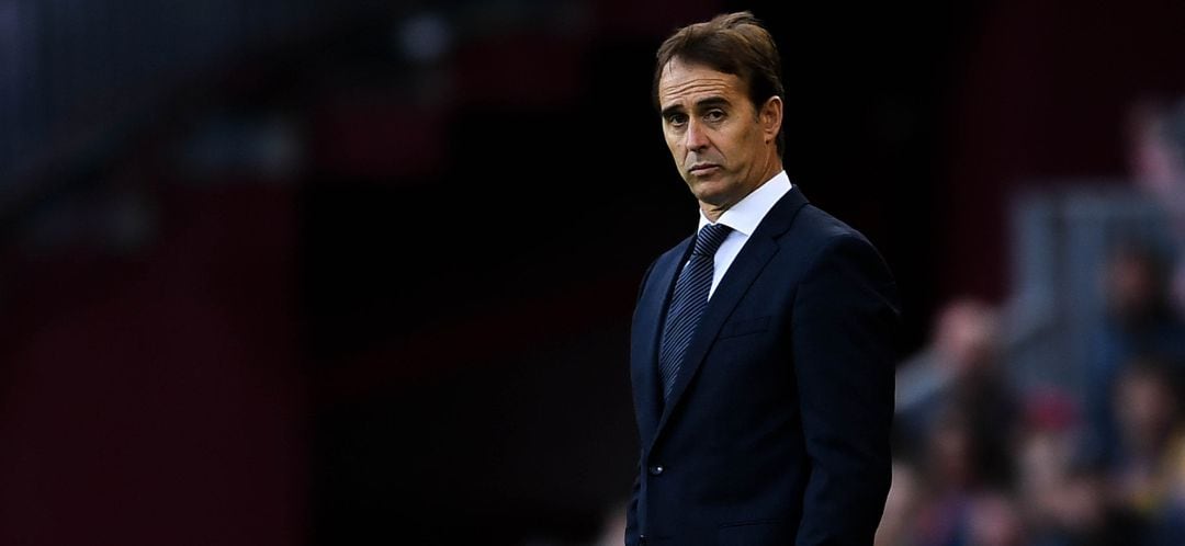 Julen Lopetegui, durante el partido del Camp Nou