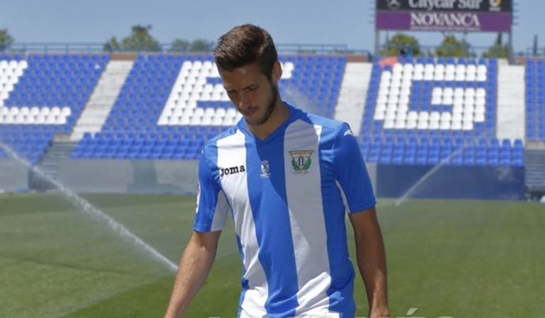 Rubén Pérez, durante su presentación en Butarque