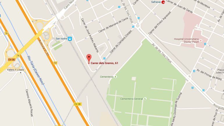 Incendio en la Calle dels Gremis