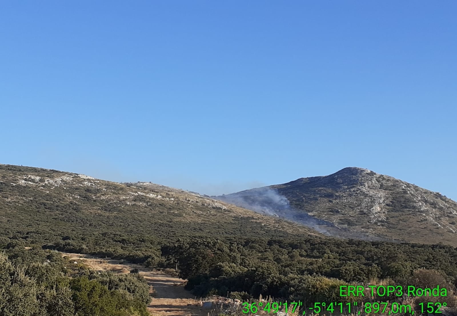 Imagen del Incendio Forestal en Las Navetas este martes