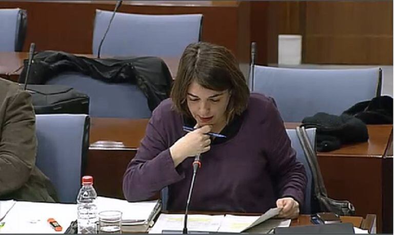 Elena Cortes en una de las sesiones de la comisión de Investigación de los fondos de Formación de la Junta de Andalucía
