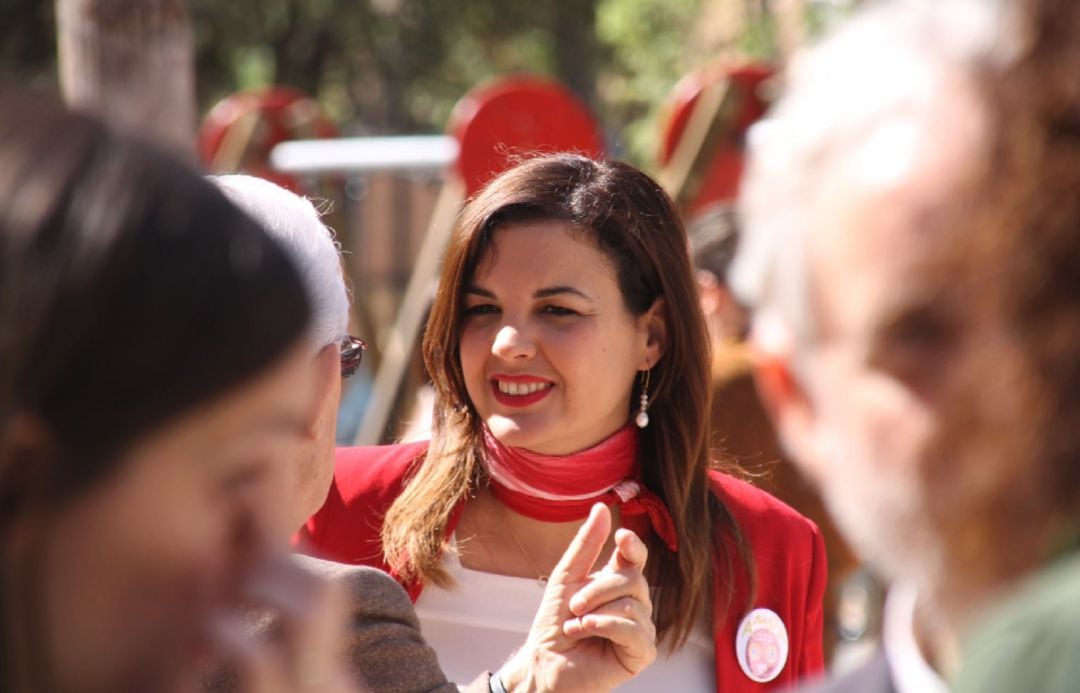 Sandra Gómez en su acto electoral