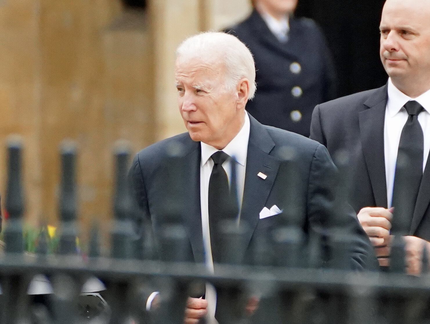 El presidente de Estados Unidos, Joe Biden, durante el funeral de la reina Isabel II