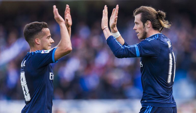 Bale y Lucas Vázquez, en un partido de Liga