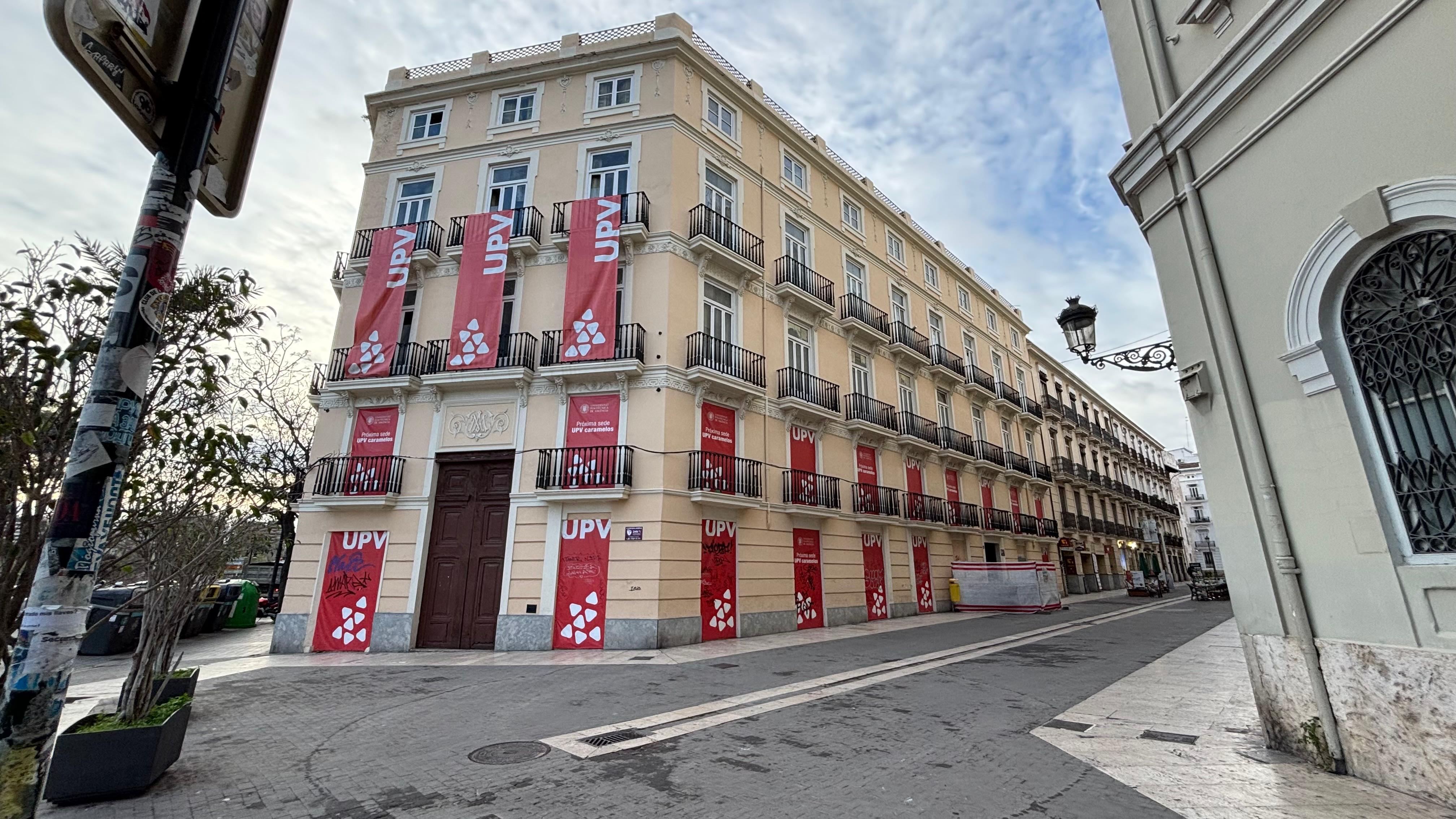 Fachada de la casa de los caramelos, próxima sede de la UPV