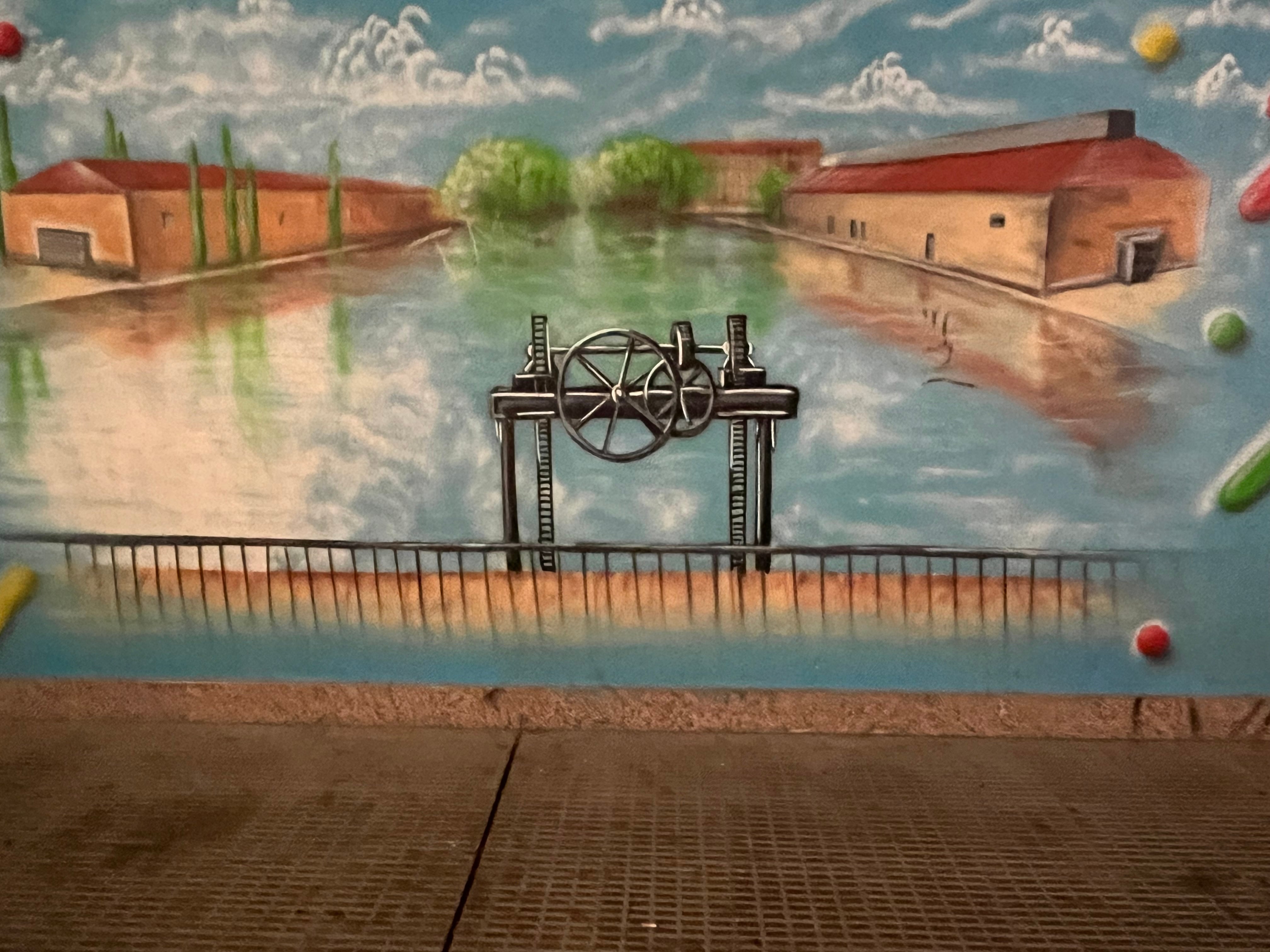 Dársena del Canal de Castilla en Palencia