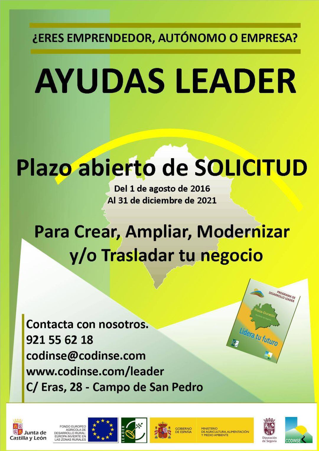 Cartel informativo del programa Leader de Codinse