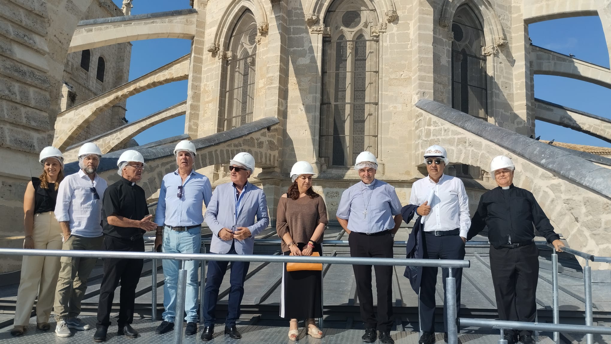 Visita institucional a la pasarela de la Catedral de Palencia