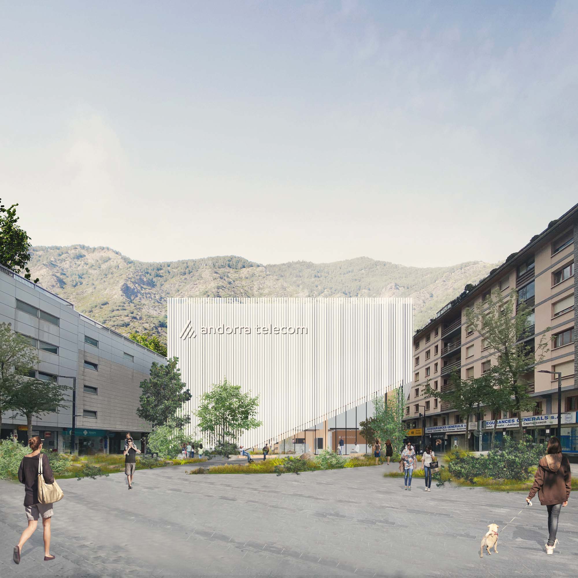 Un render del projecte NODE d'Andorra Telecom.