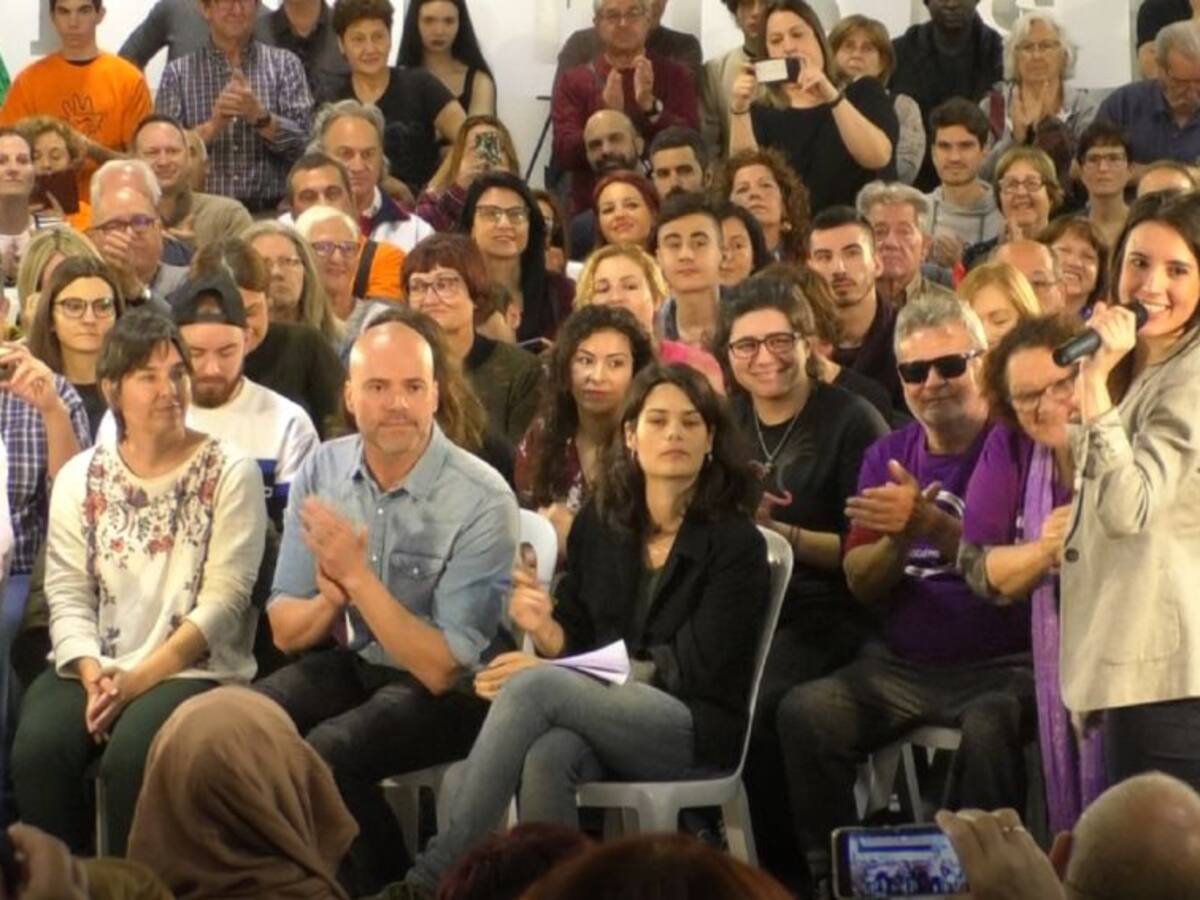 Irene Montero reivindica una jubilación digna para las aparadoras en Elche