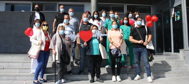 Foto de grupo de la primera escuela de pacientes del hospital Virgen de la Luz de Cuenca celebrada el 29 de septiembre de 2021.