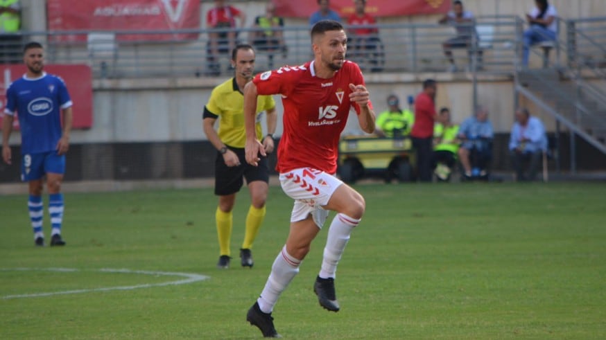 Juanra Martínez con el Real Murcia en la 2019-20