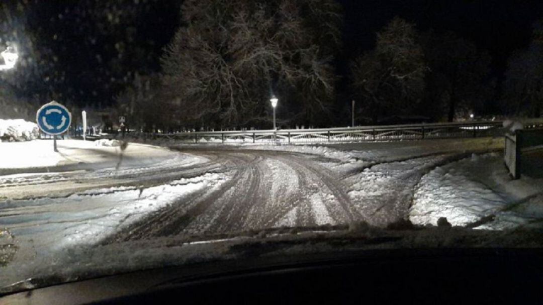 Imagen de una de las carreteras provinciales más afectadas por las precipitaciones