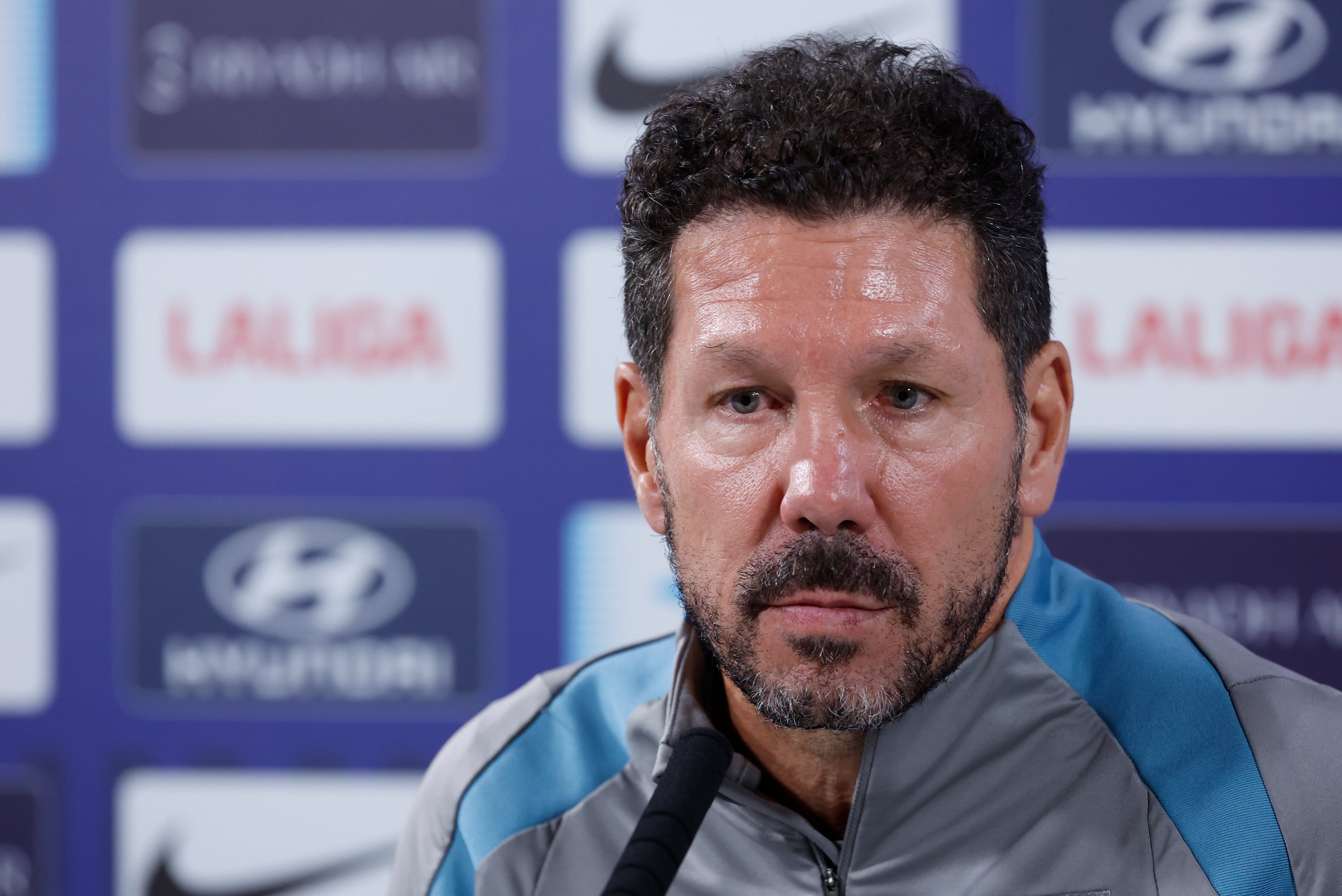 Diego Pablo Simeone, en la rueda de prensa previa al partido de Liga ante la Real Sociedad