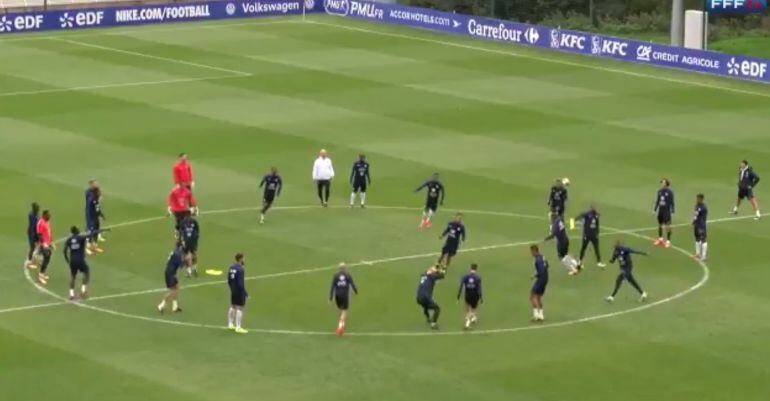 Imagen del rondo de la selección francesa de fútbol