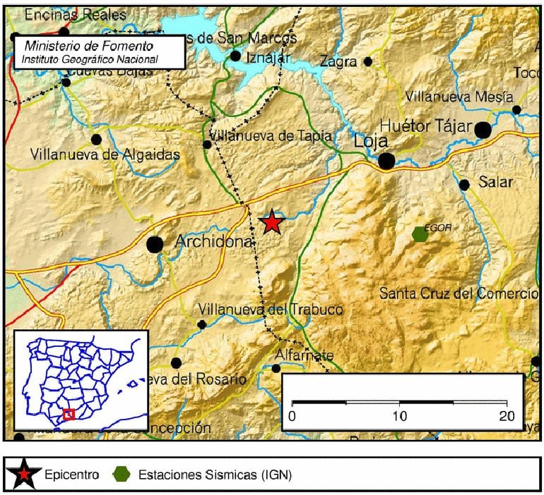 Pequeño terremoto en Loja (Granada)